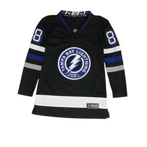 TAMPA BAY LIGHTNING Jersey Fanatics NHL Hockey Women’s Size XS Black Blue White
